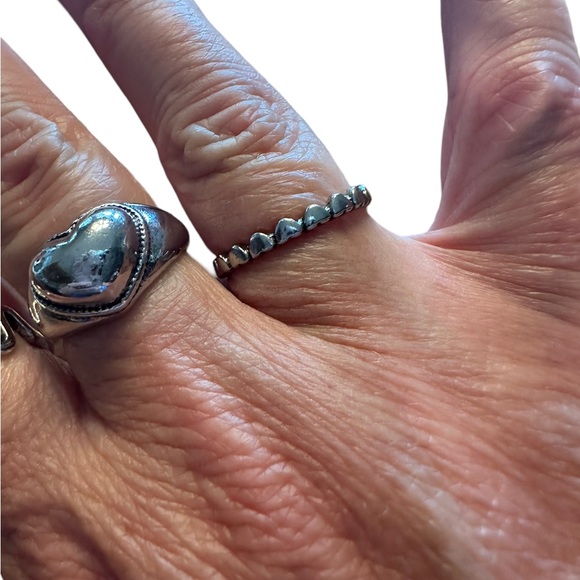 3 Piece Silver Cuff Ring Set - Picture 4 of 8